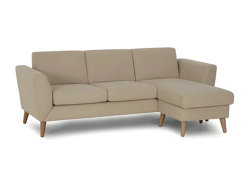 Sofa 3-Sitzer mit wendbarer Chaiselongue beige