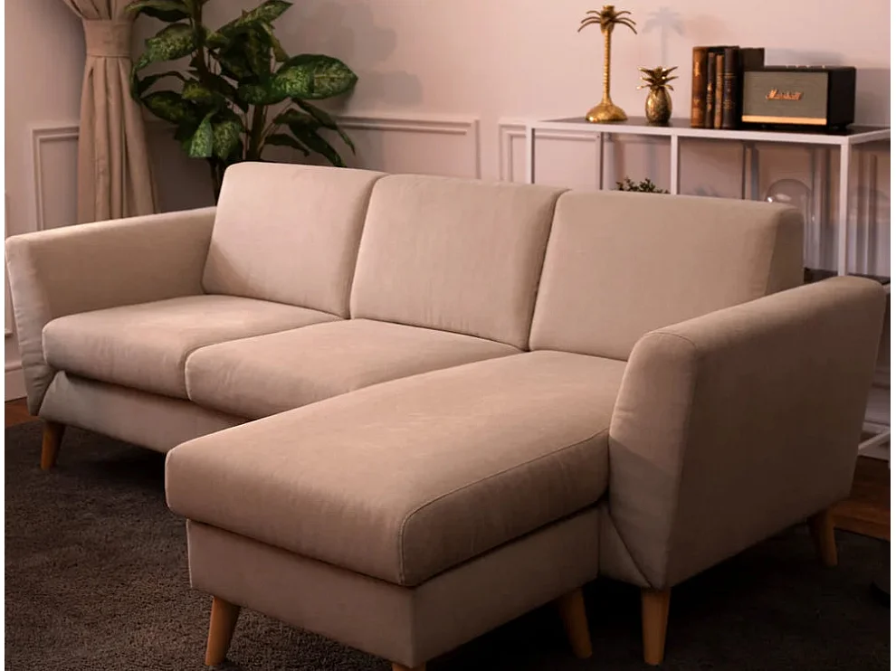 Divano con chaise longue Camel 3 posti reversibile lato destro/sinistroche (226 x 140 x 85 cm) - ANGEL