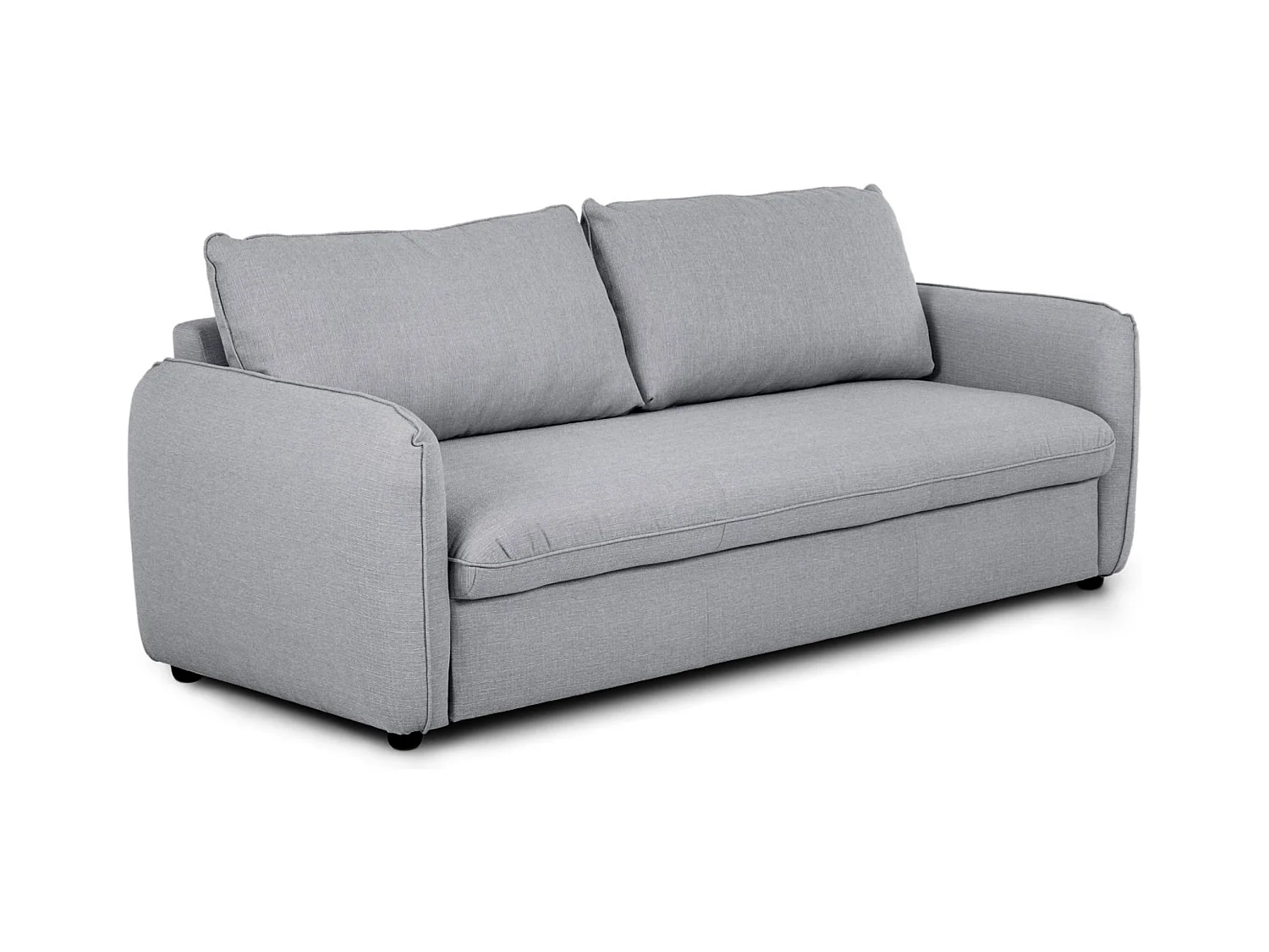 BUDWING Canapé-lit Chloé Gris avec Système Easybed - 4 Places - 225x140x91 cm