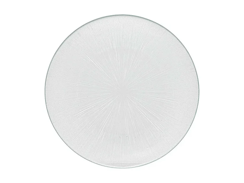 Lot de 6 Assiettes Plates "Elise" 26cm Transparent