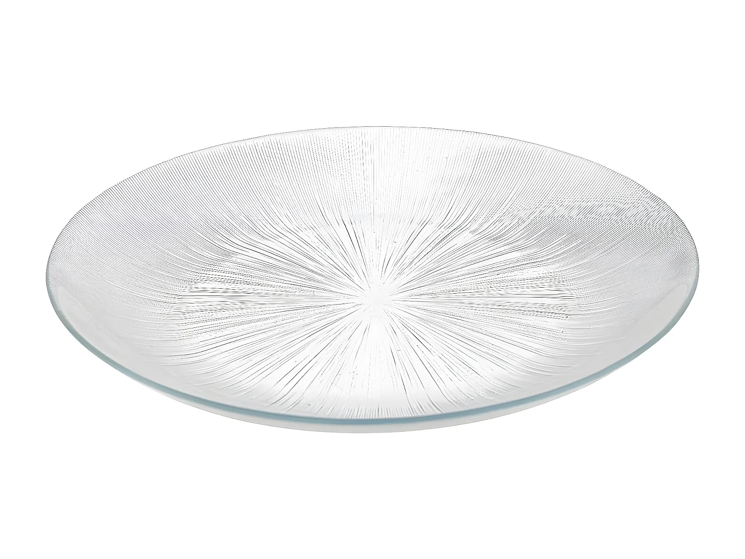 Lot de 6 Assiettes Plates "Elise" 26cm Transparent