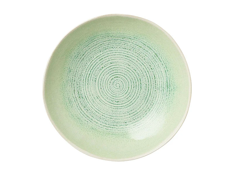 Assiette Creuse en Porcelaine "Lara" 25cm Vert
