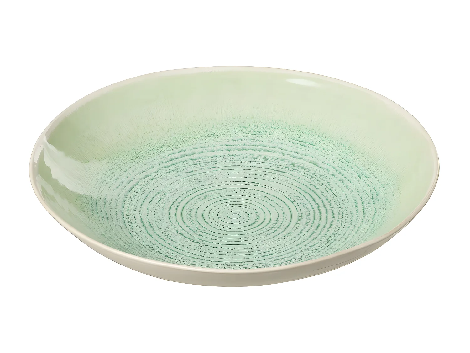 Assiette Creuse en Porcelaine "Lara" 25cm Vert