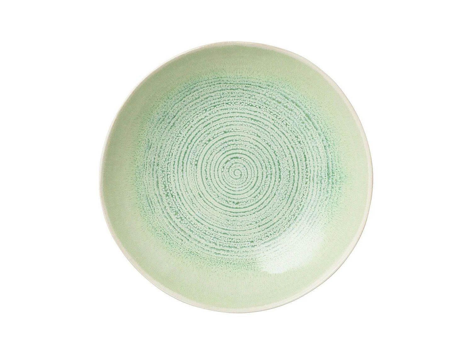 Assiette Creuse en Porcelaine "Lara" 25cm Vert