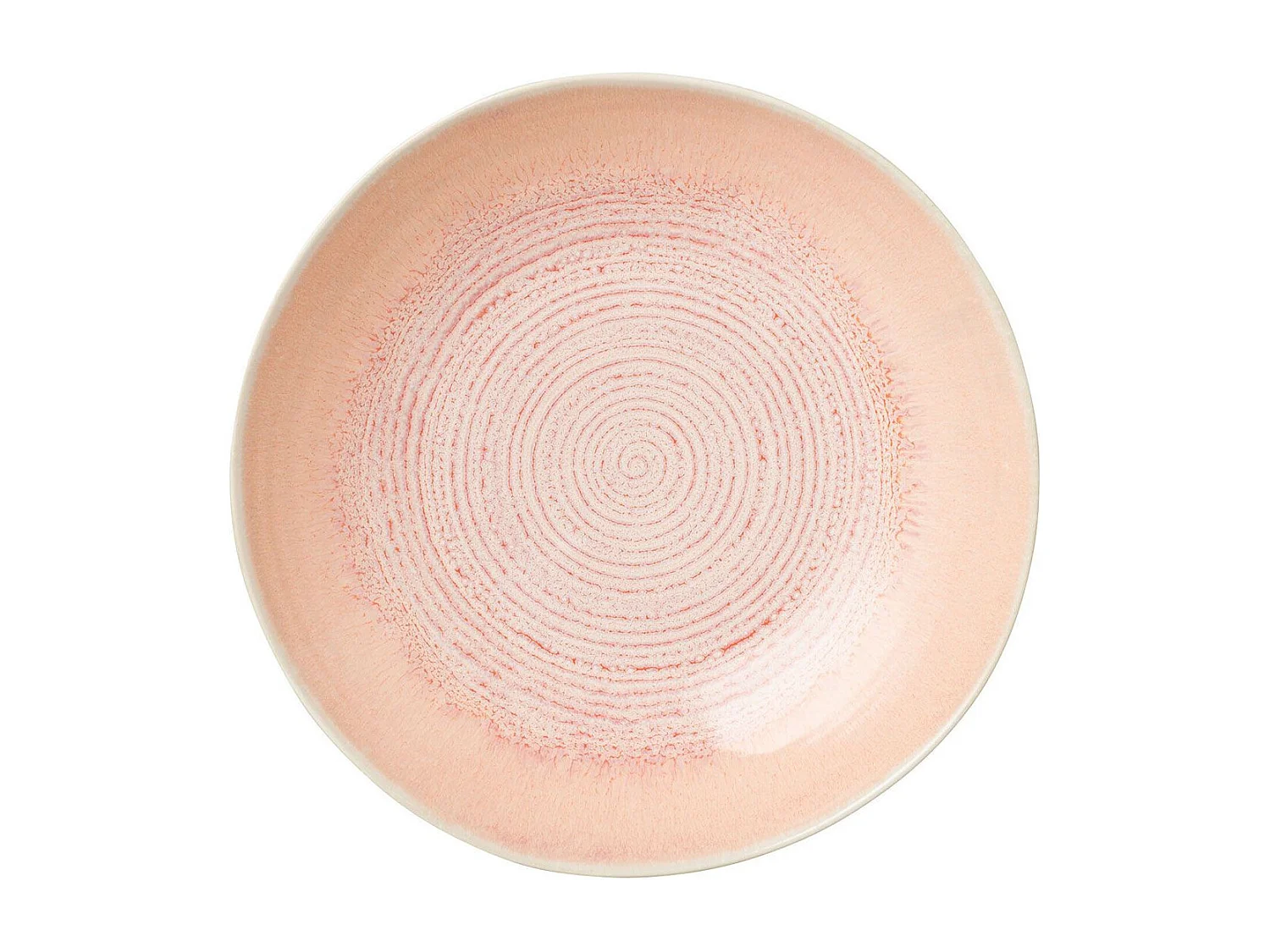 Assiette Creuse en Porcelaine "Lara" 25cm Saumon