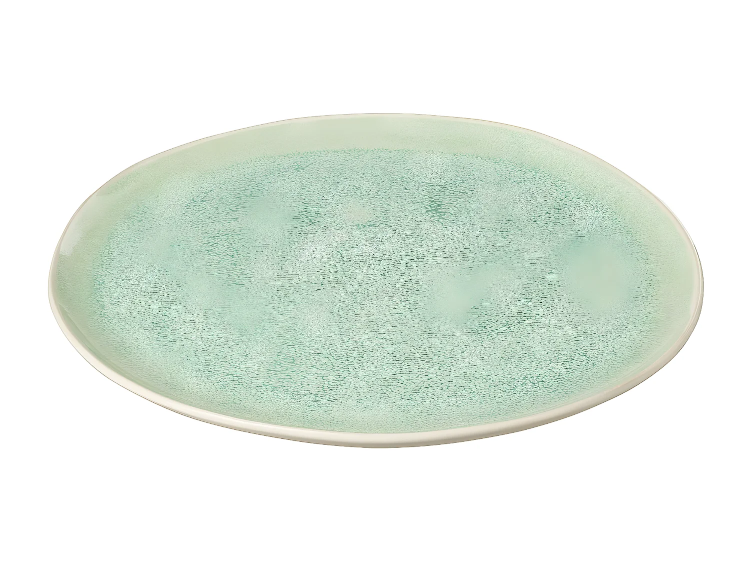Assiette Plate en Porcelaine "Lara" 33cm Vert