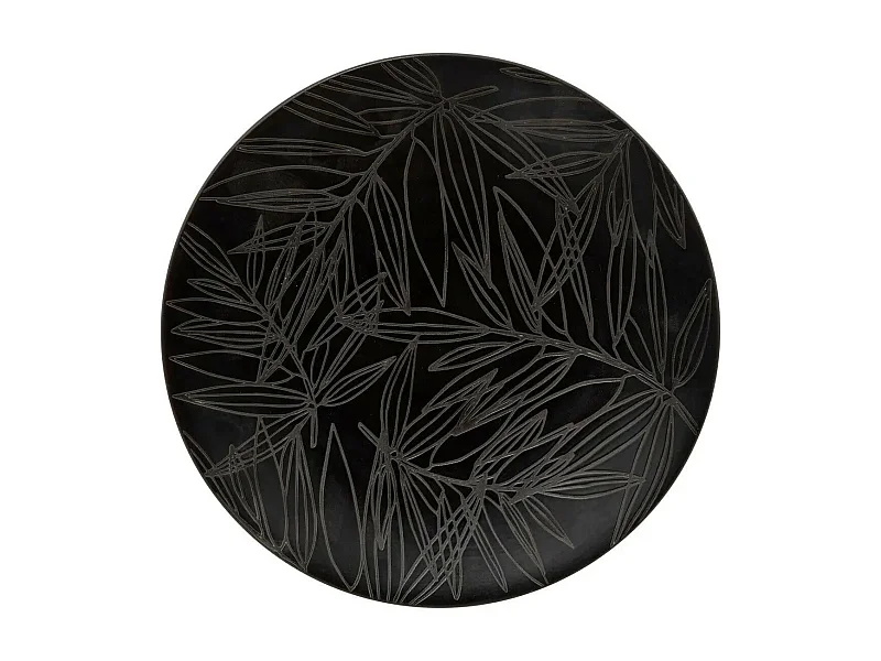 Lot de 6 Assiettes Plates "Vegy" 27cm Noir