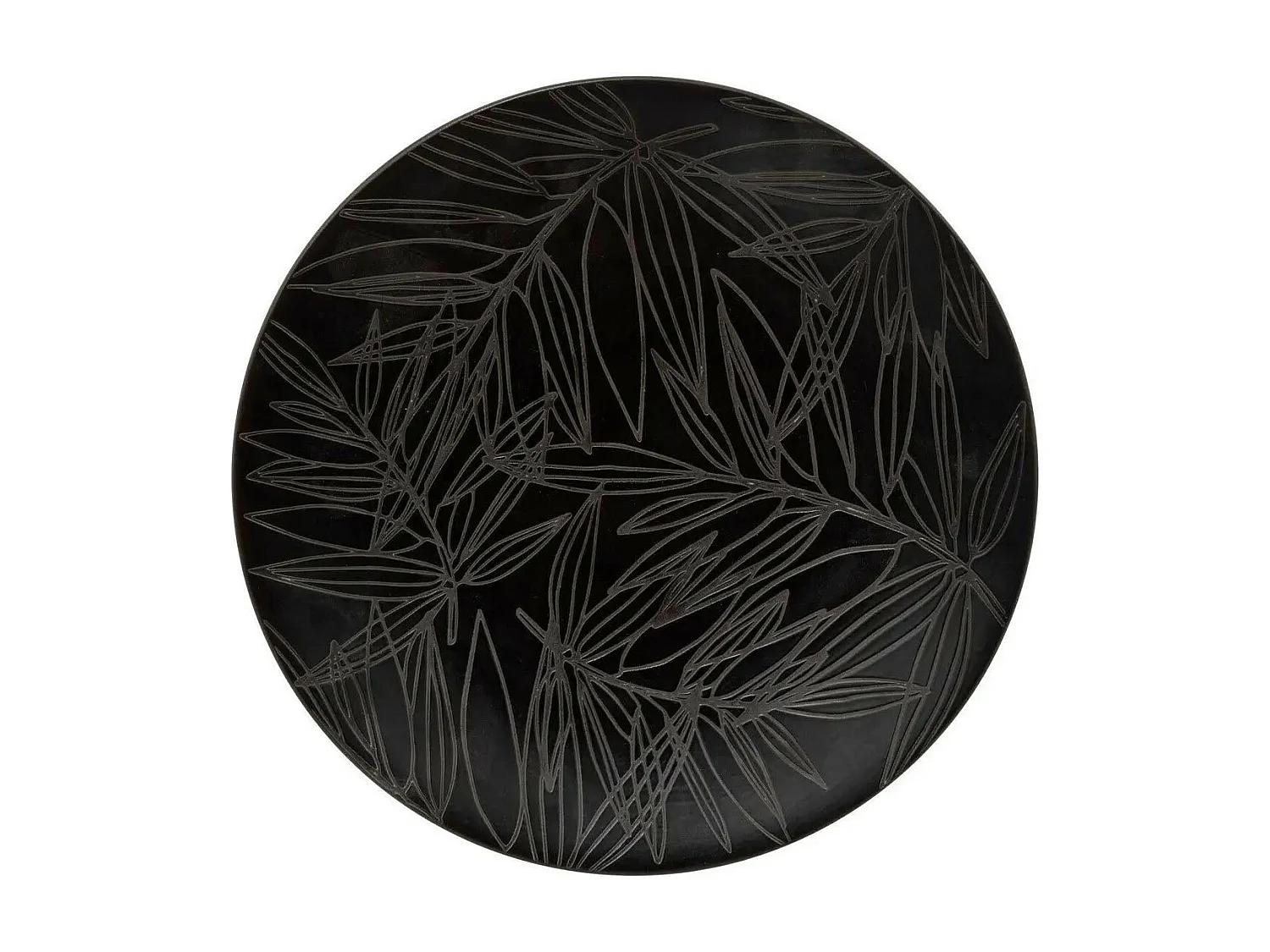 Lot de 6 Assiettes Plates "Vegy" 27cm Noir