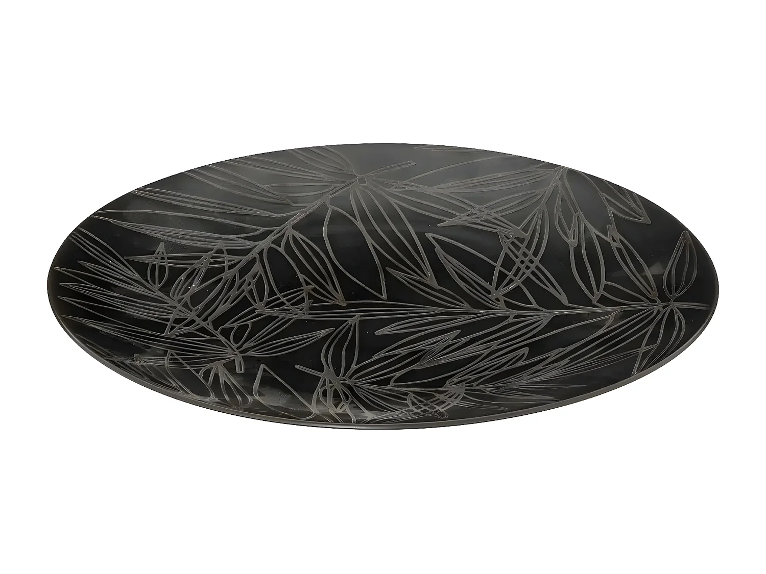 Lot de 6 Assiettes Plates "Vegy" 27cm Noir