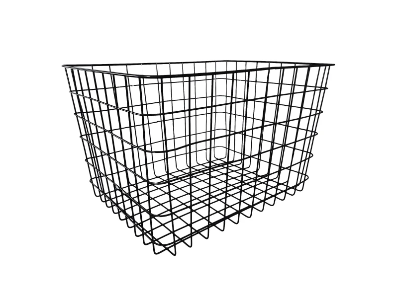 Panier filaire noir grand modèle - H28 cm