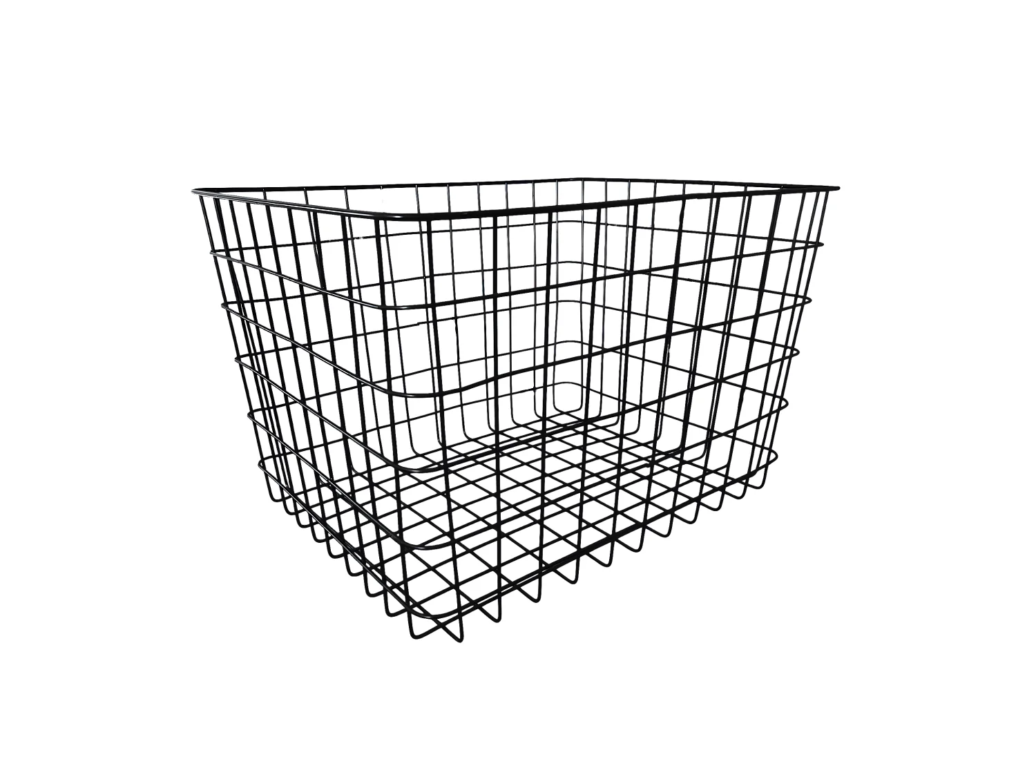 Panier filaire noir grand modèle - H28 cm