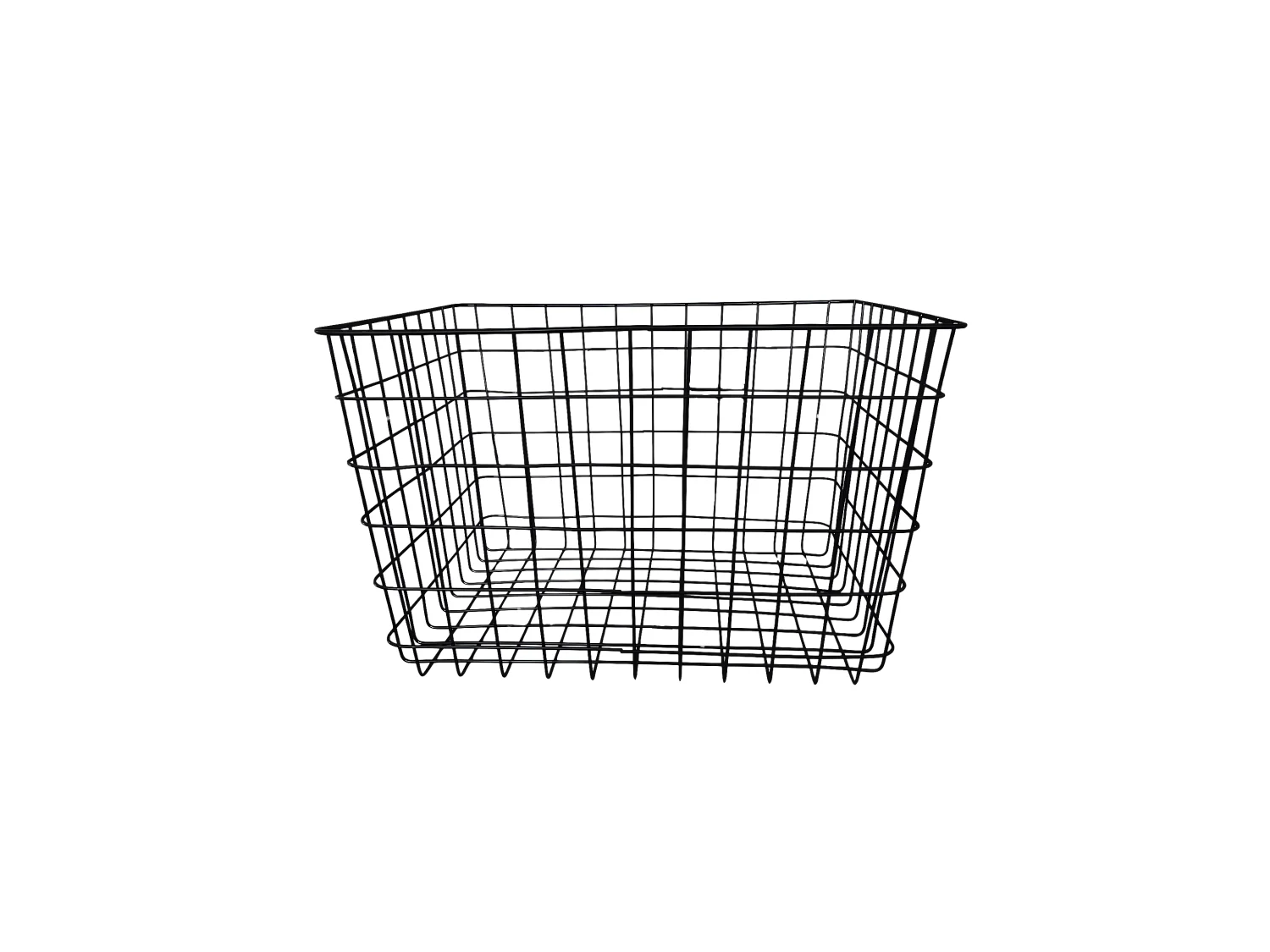 Cestino nero in filo metallico modello grande H28 cm