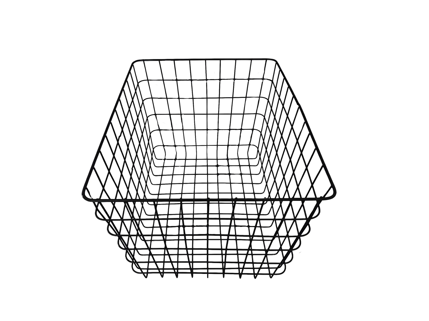 Cesta de alambre negra modelo grande H28 cm