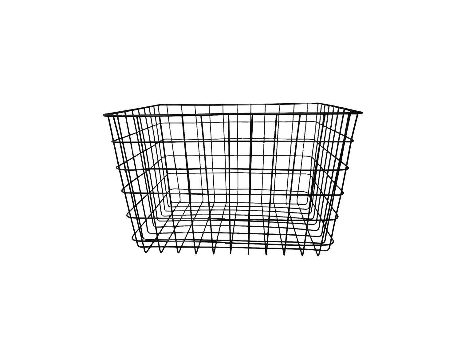 Cesta de alambre negra modelo grande H28 cm