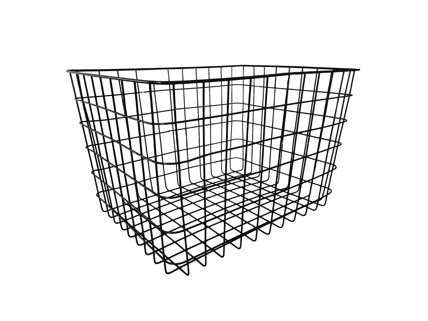 Panier filaire noir grand modèle - H28 cm