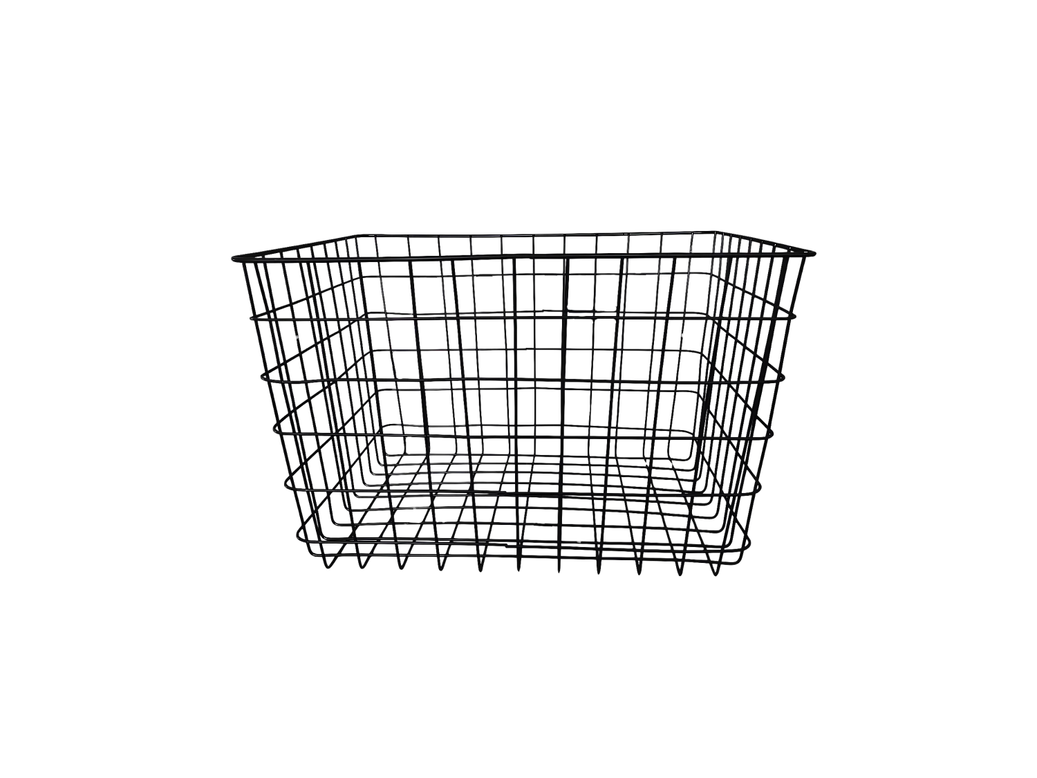 Panier filaire noir grand modèle - H28 cm