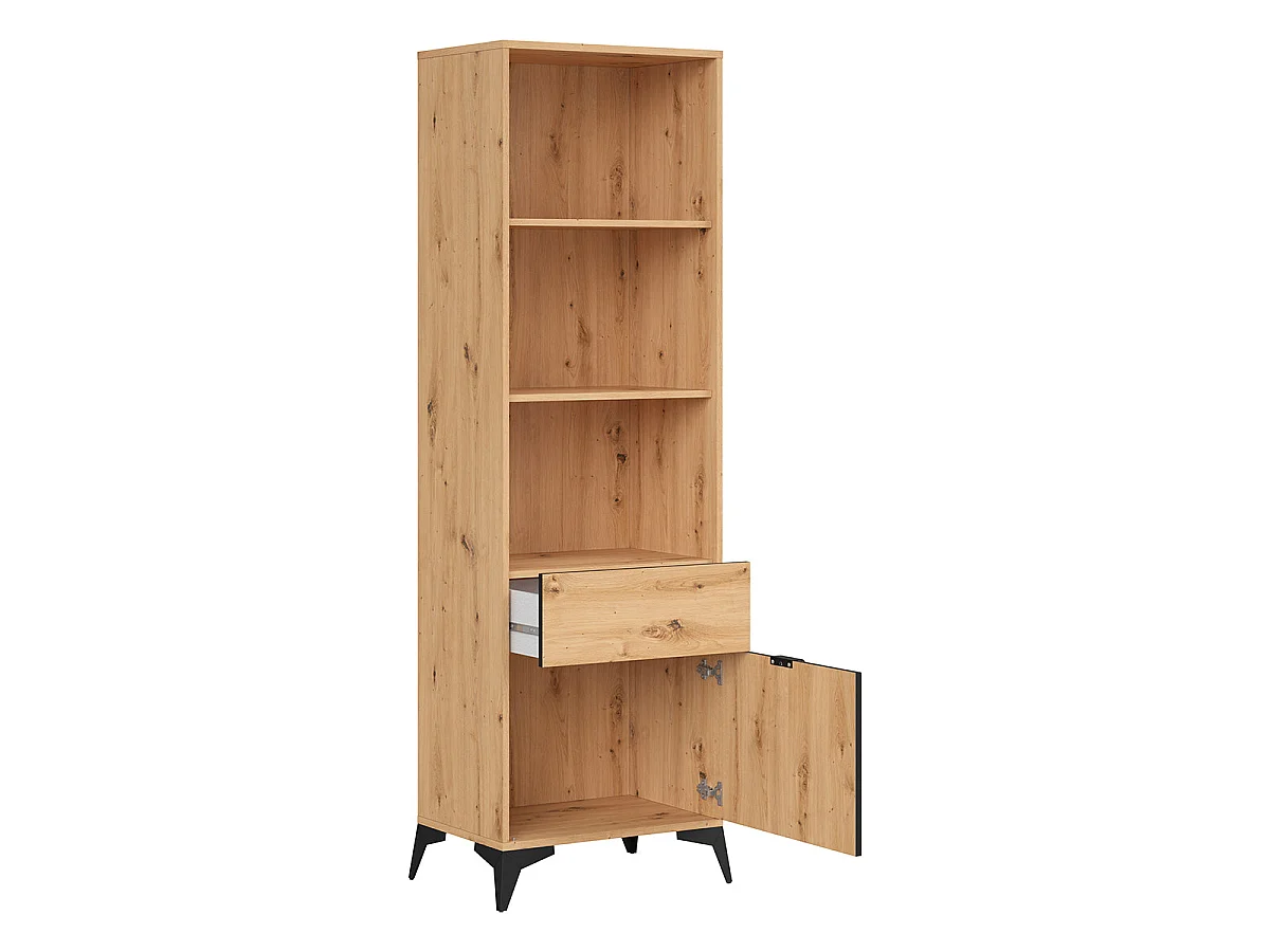 Bookcase 1 door 1 drawer Mao Wood