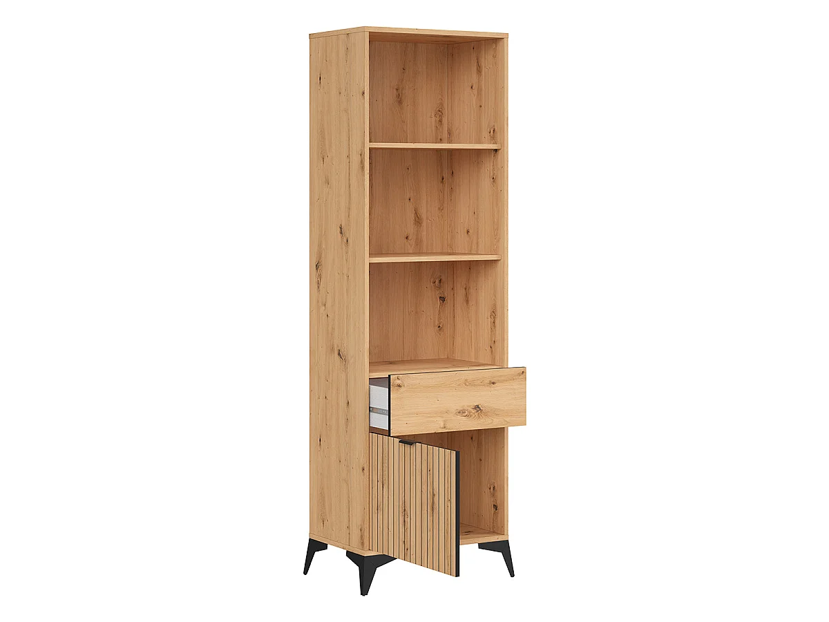 Bookcase 1 door 1 drawer Mao Wood