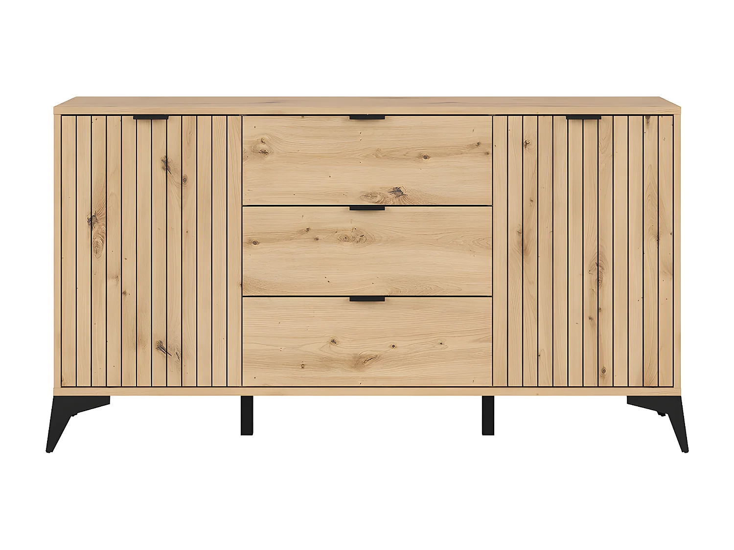 Buffet 2 portes 3 tiroirs 150 cm Mao Bois