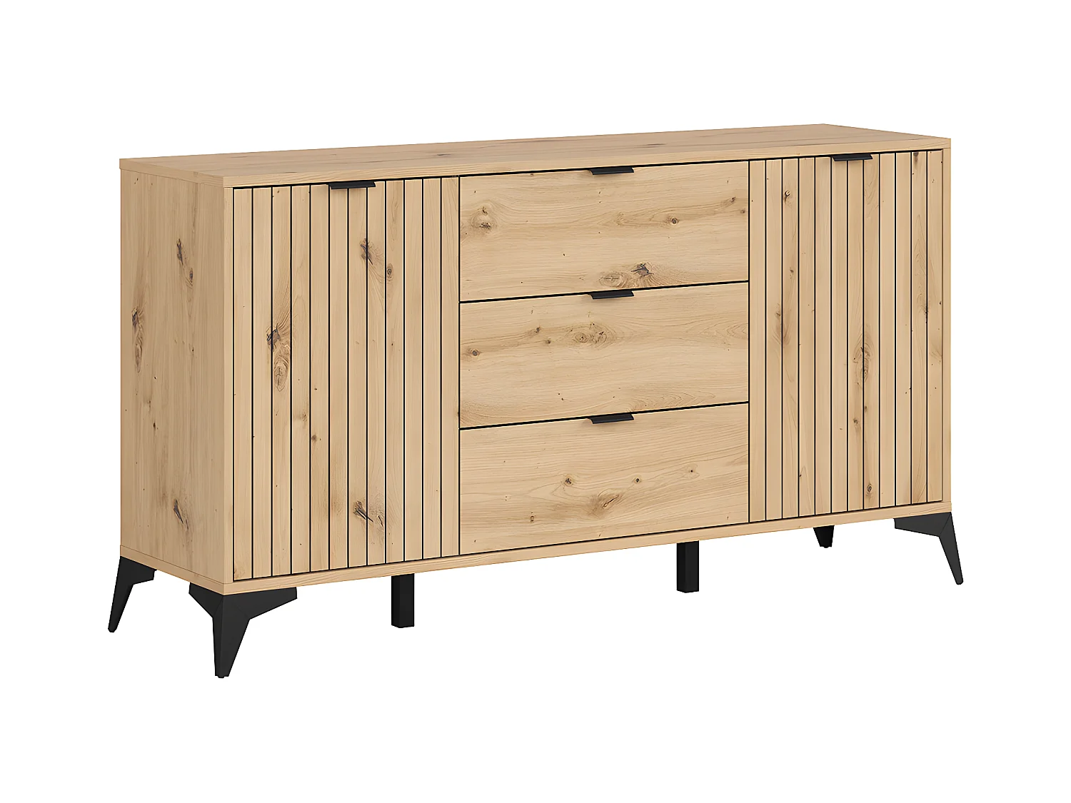 Bufé 2 puertas 3 cajones 150 cm Mao Madera