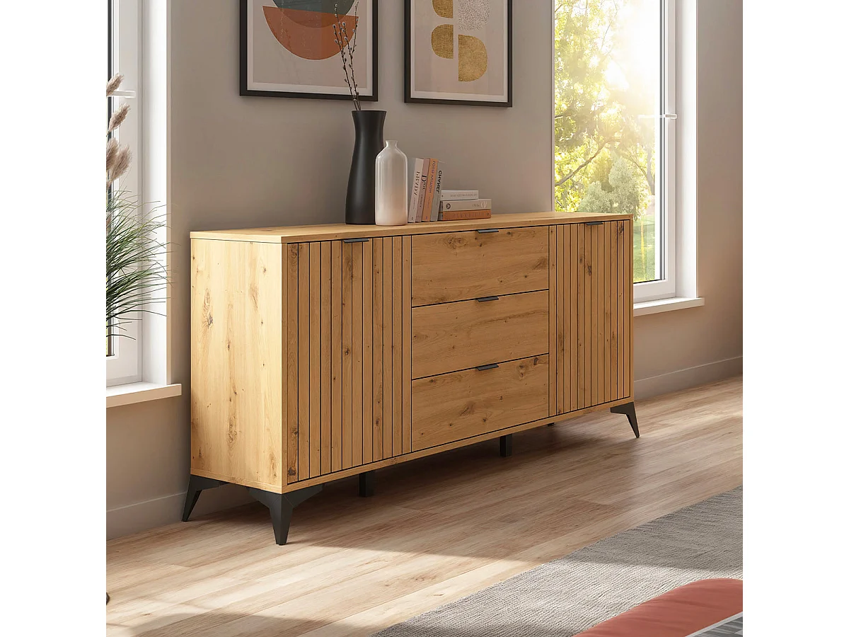 2-door 3-drawer sideboard 150 cm Mao Wood