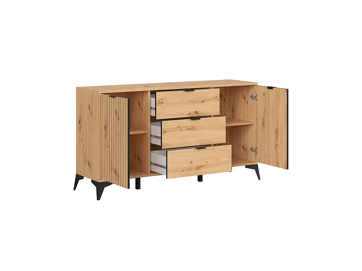 2-door 3-drawer sideboard 150 cm Mao Wood