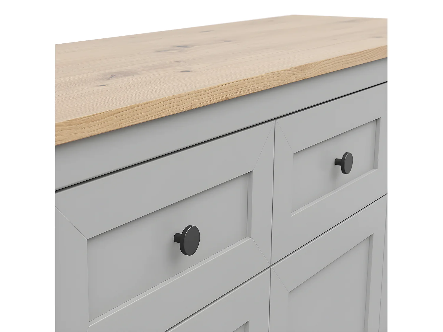 Buffet 3 ante 3 cassetti Juno grigio 93cm