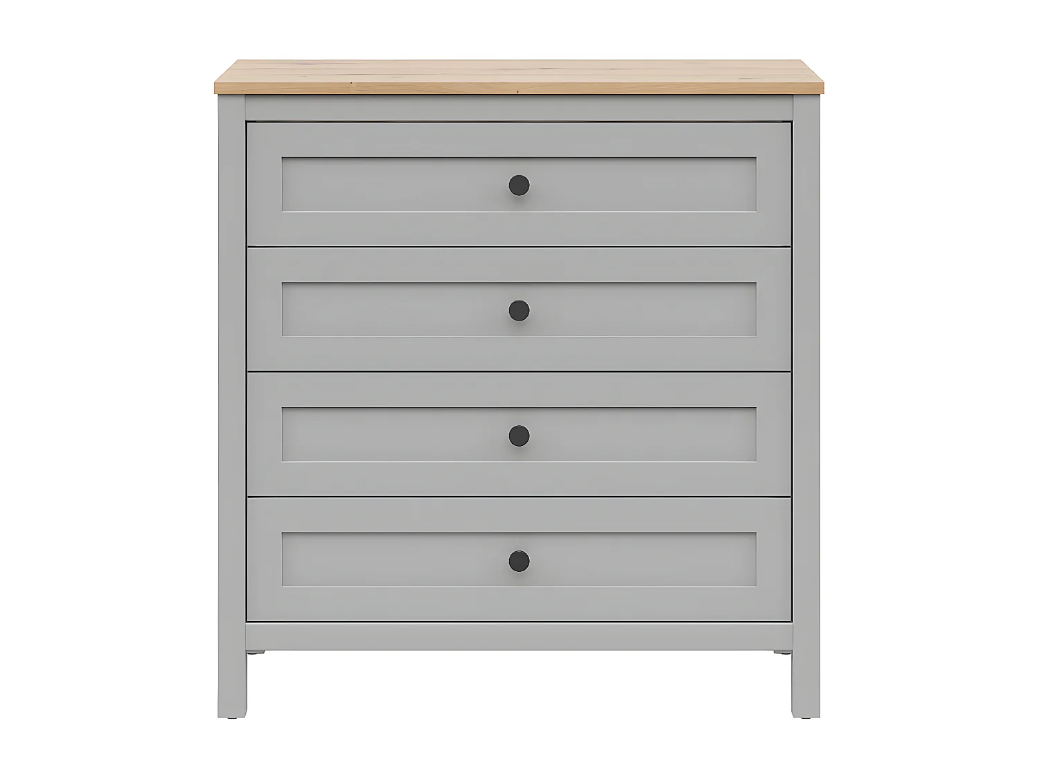 Cómoda 4 gavetas Juno cinzento 93cm