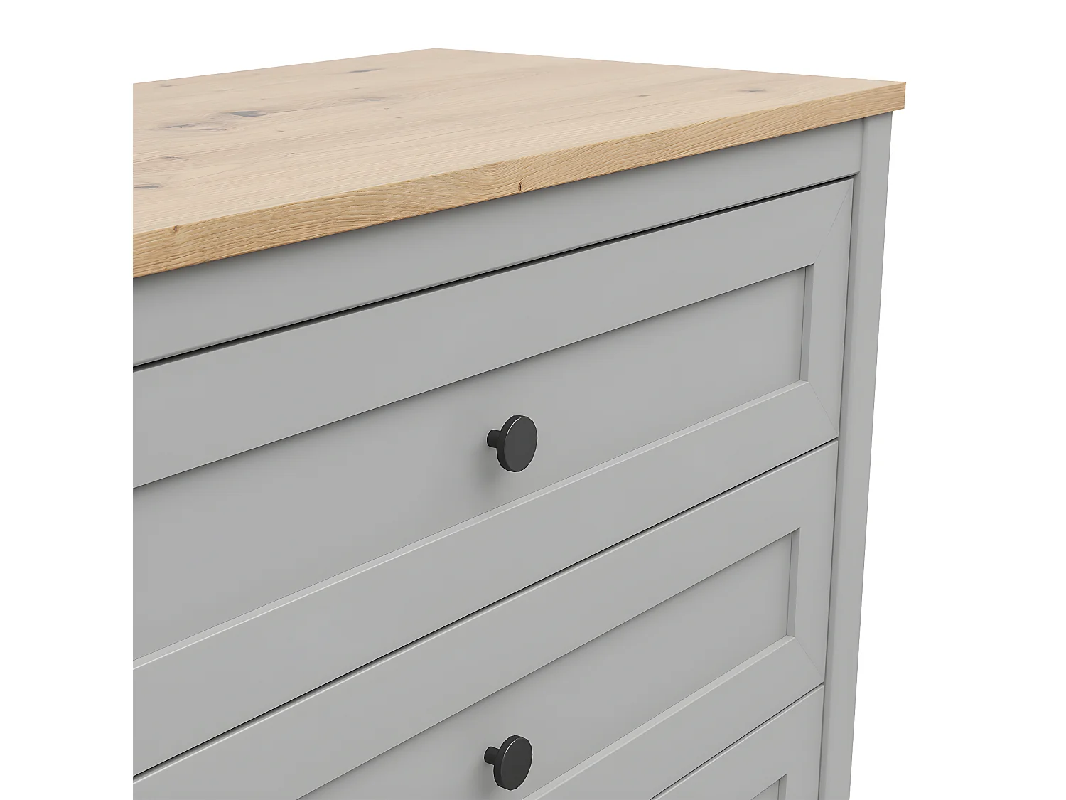 Cómoda 4 gavetas Juno cinzento 93cm
