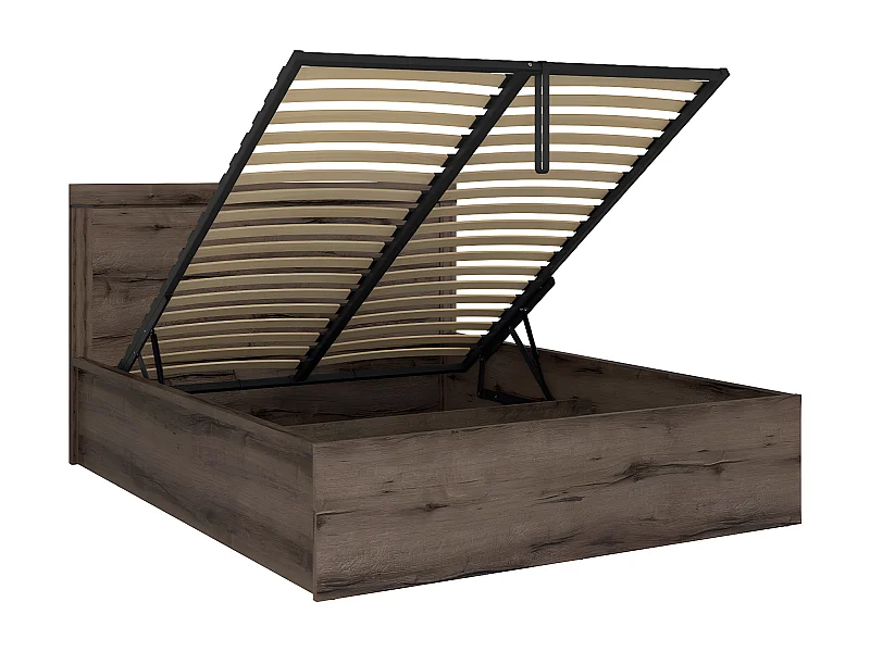 Bedstee 140x200 inclusief lattenbodem Adam Donker hout