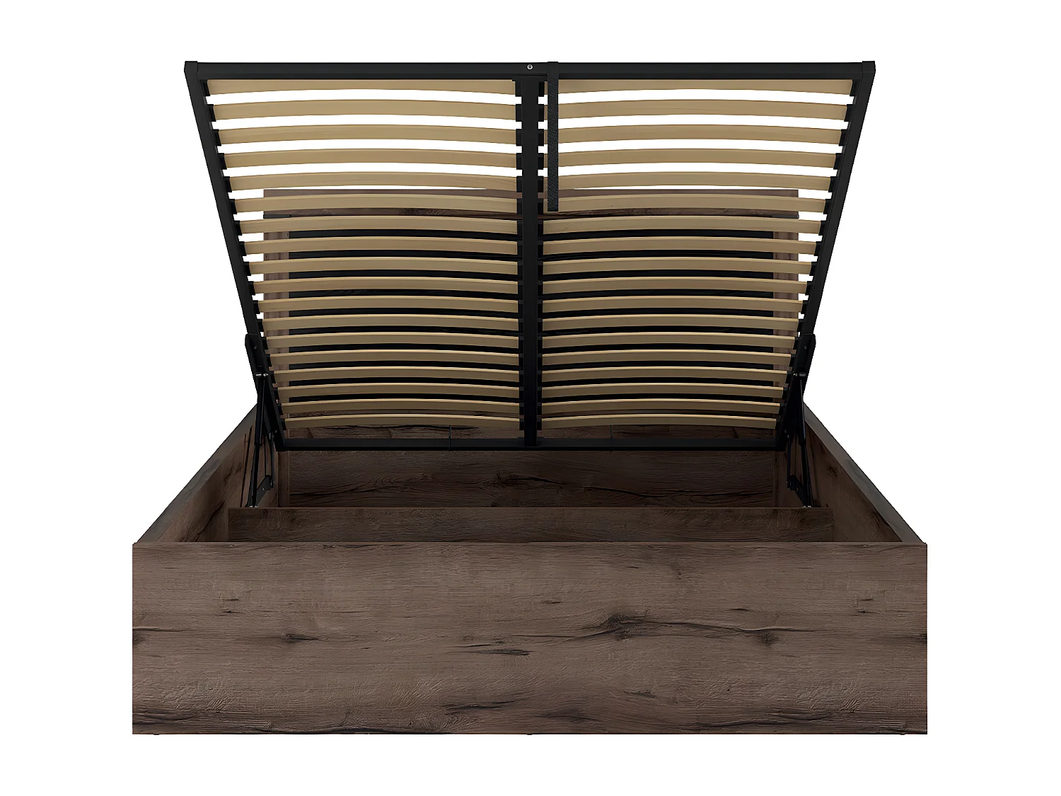 Kastenbett 140x200 inkl. Lattenrost Adam Holz und Schwarz