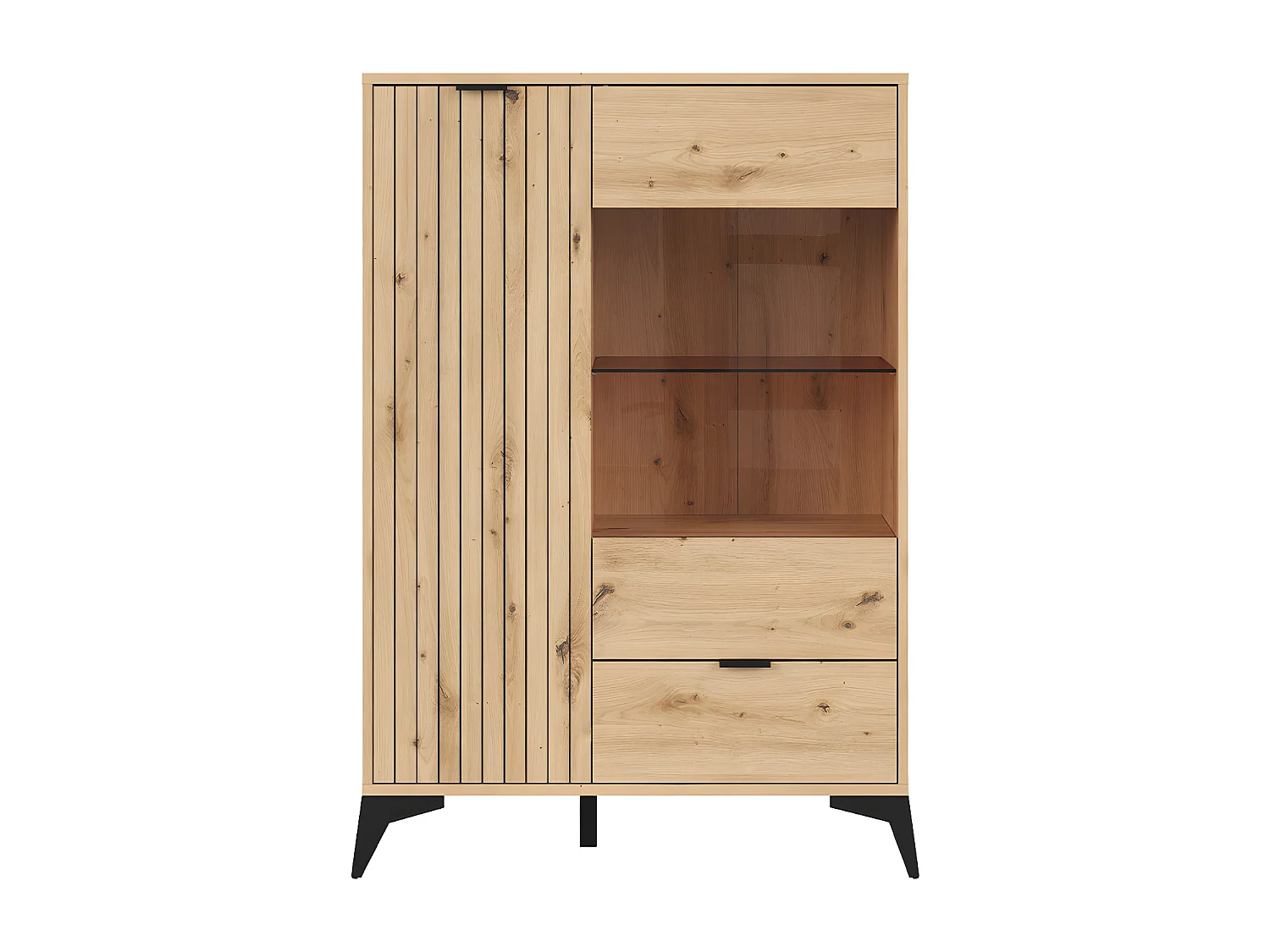 Credenza 2 ante 1 cassetto Mao marrone 133cm