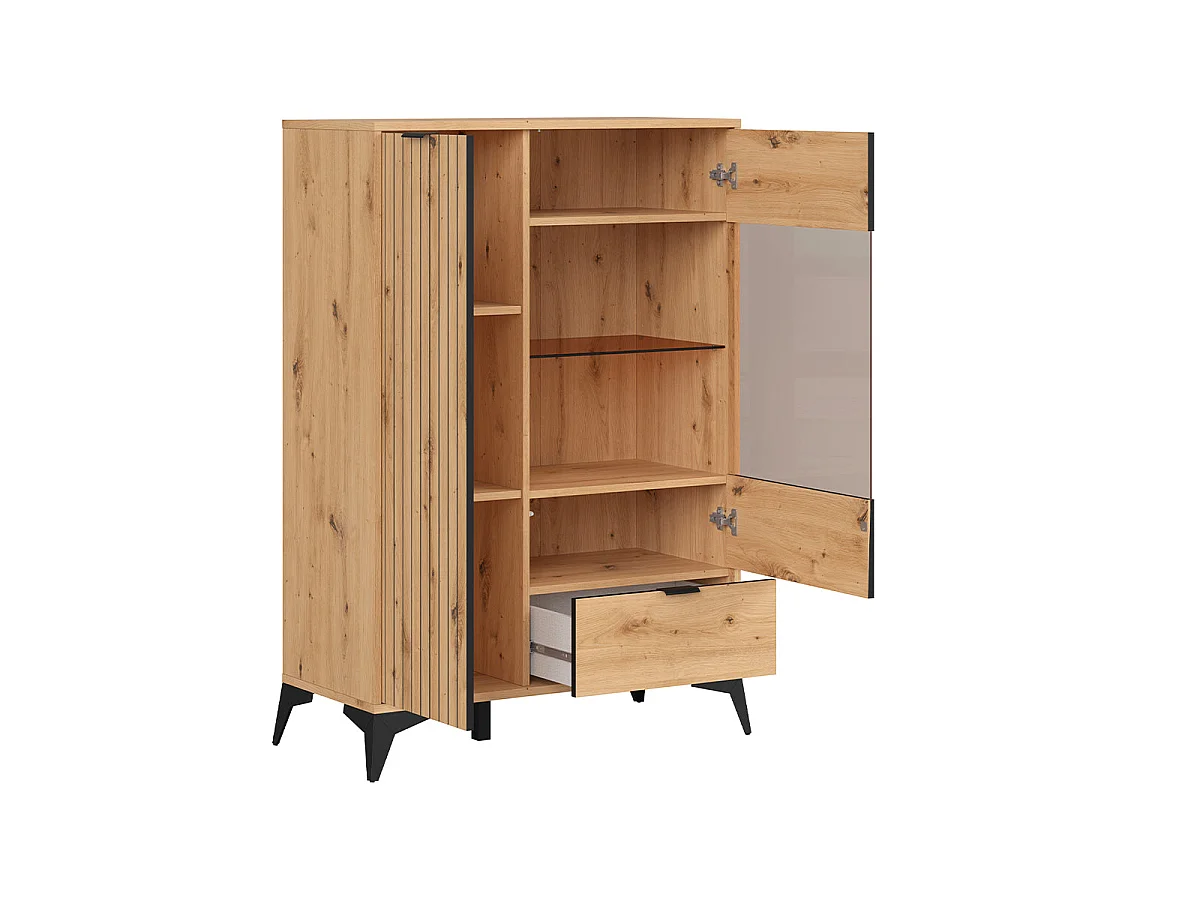 Vaisselier bas 2 portes 1 tiroir Mao Bois