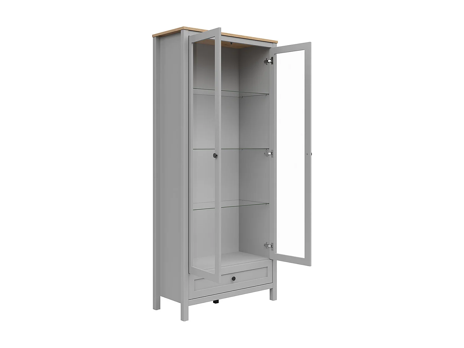 Vaisselier 2 portes 1 tiroir Juno Gris