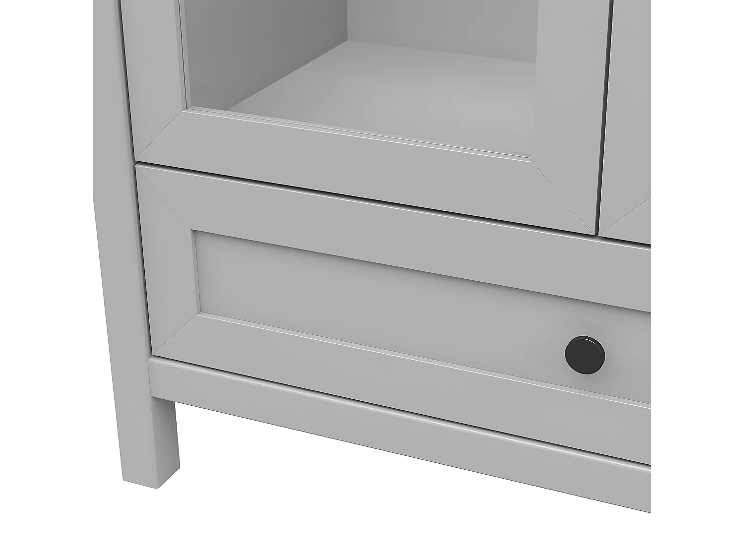 Vaisselier 2 portes 1 tiroir Juno Gris