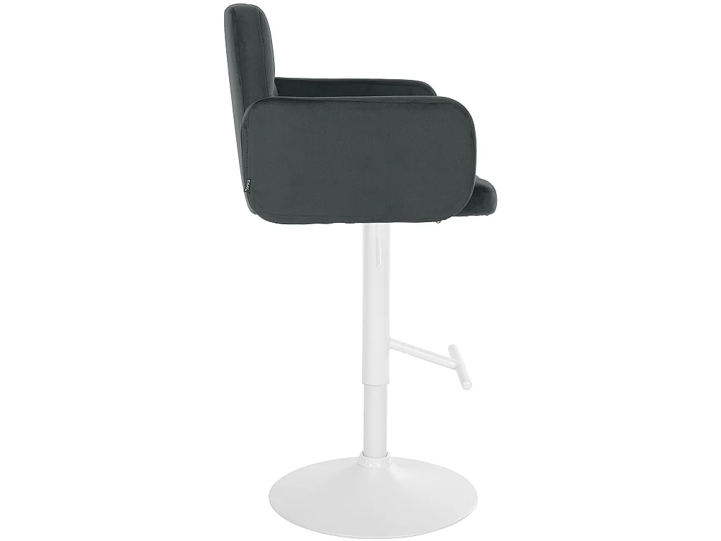 Tabouret de bar - Velours & Blanc - Gris foncé - Los Angeles