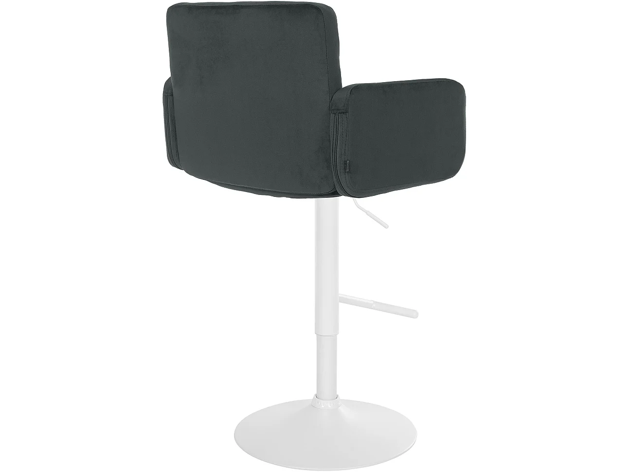 Tabouret de bar - Velours & Blanc - Gris foncé - Los Angeles