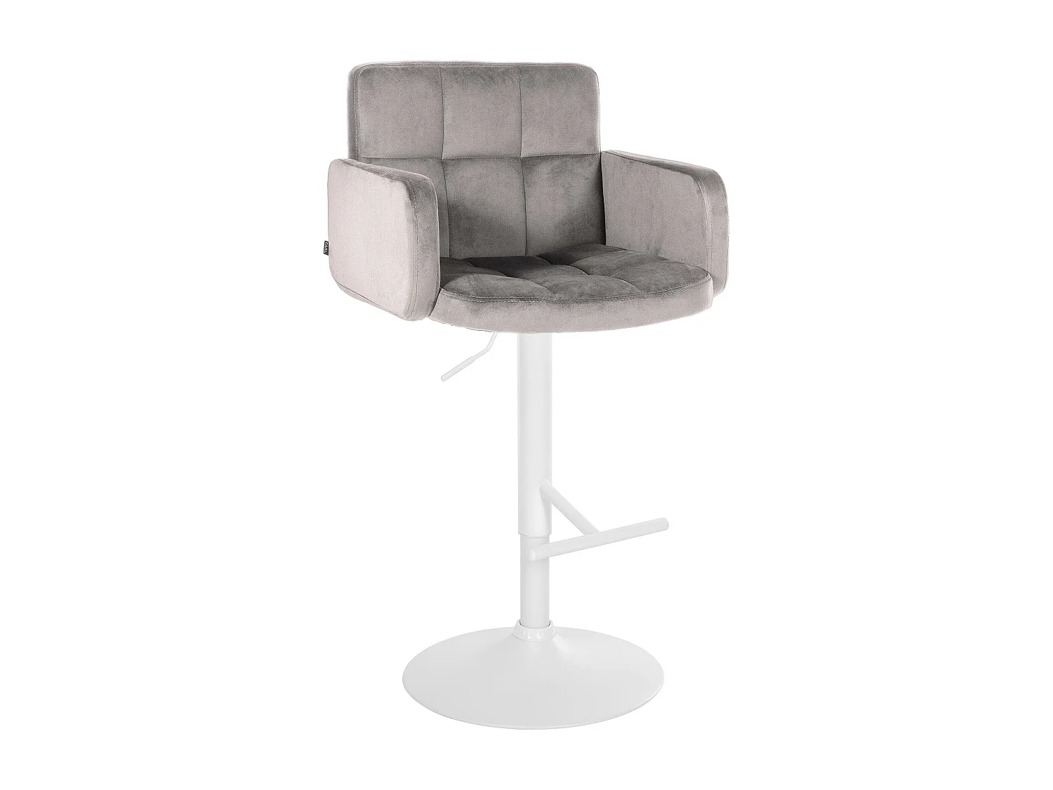 Tabouret de bar - Velours & Métal - Gris - Los Angeles