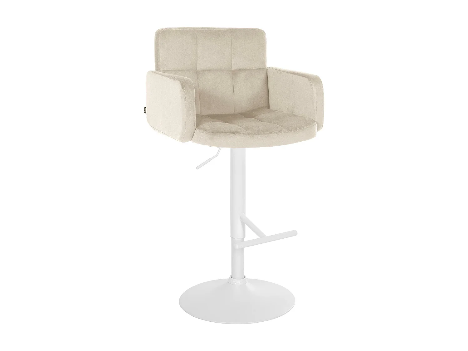 Tabouret de bar - Velours & Métal - Crème - Los Angeles