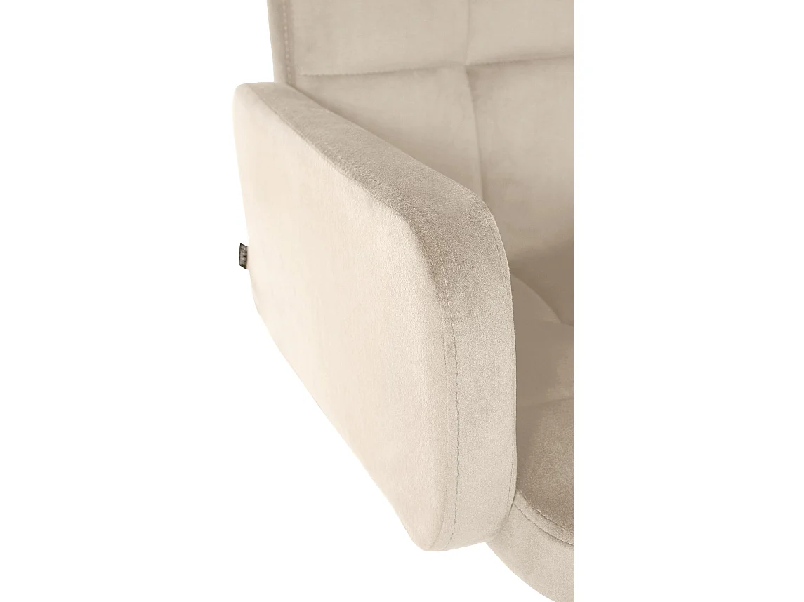 Tabouret de bar - Velours & Métal - Crème - Los Angeles