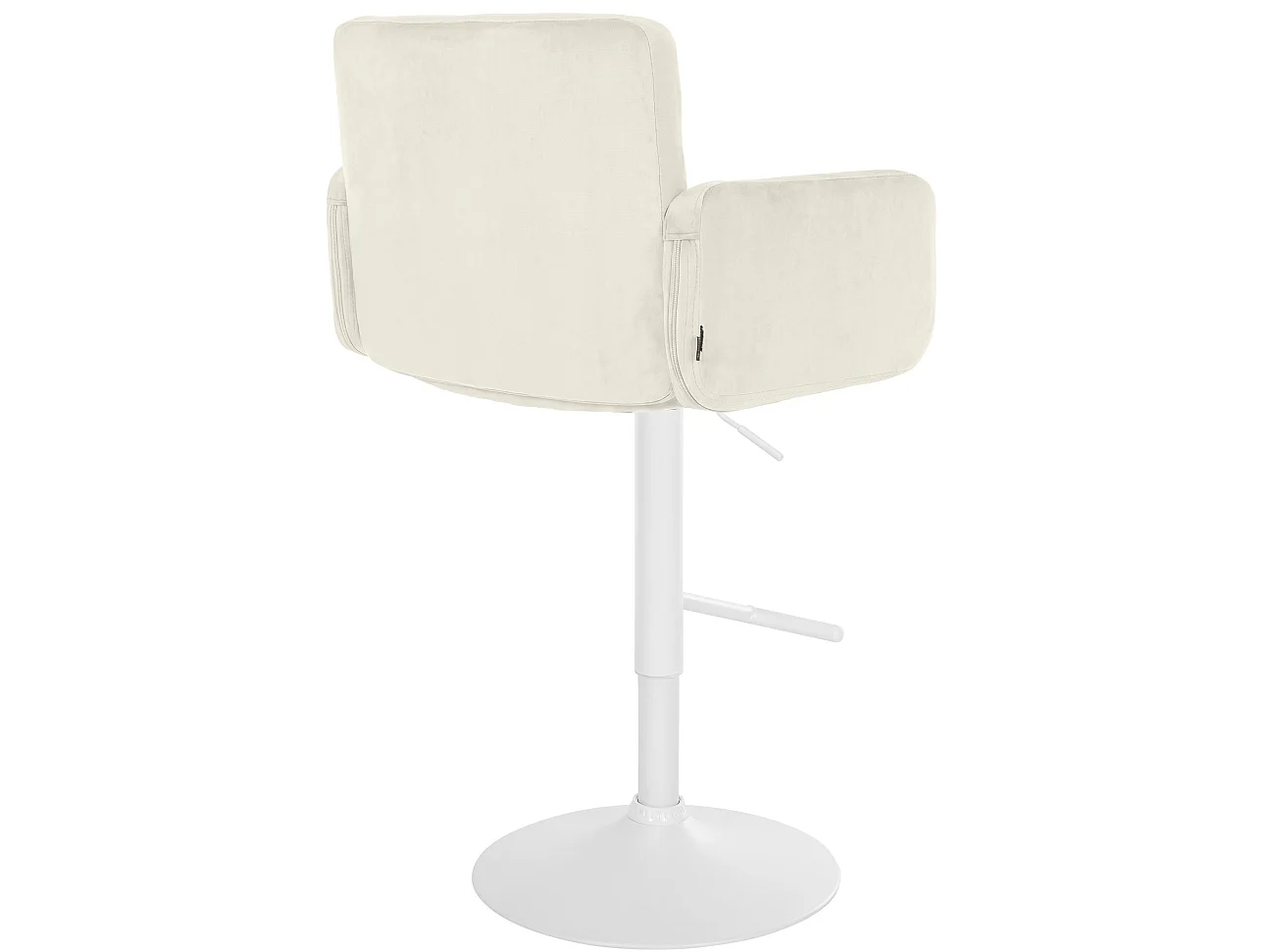 Tabouret de bar - Velours & Blanc - Crème - Los Angeles