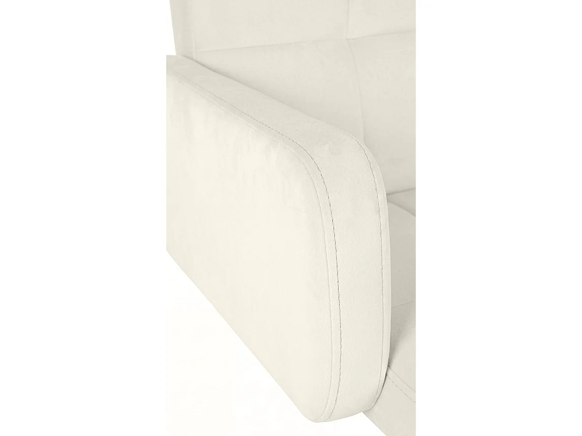 Tabouret de bar - Velours & Blanc - Crème - Los Angeles