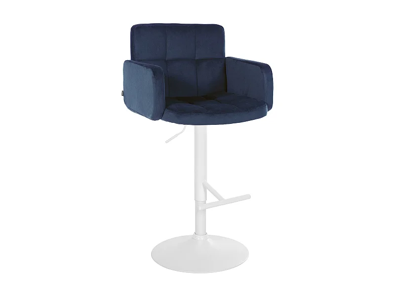 Tabouret de bar - Velours & Métal - Bleu - Los Angeles