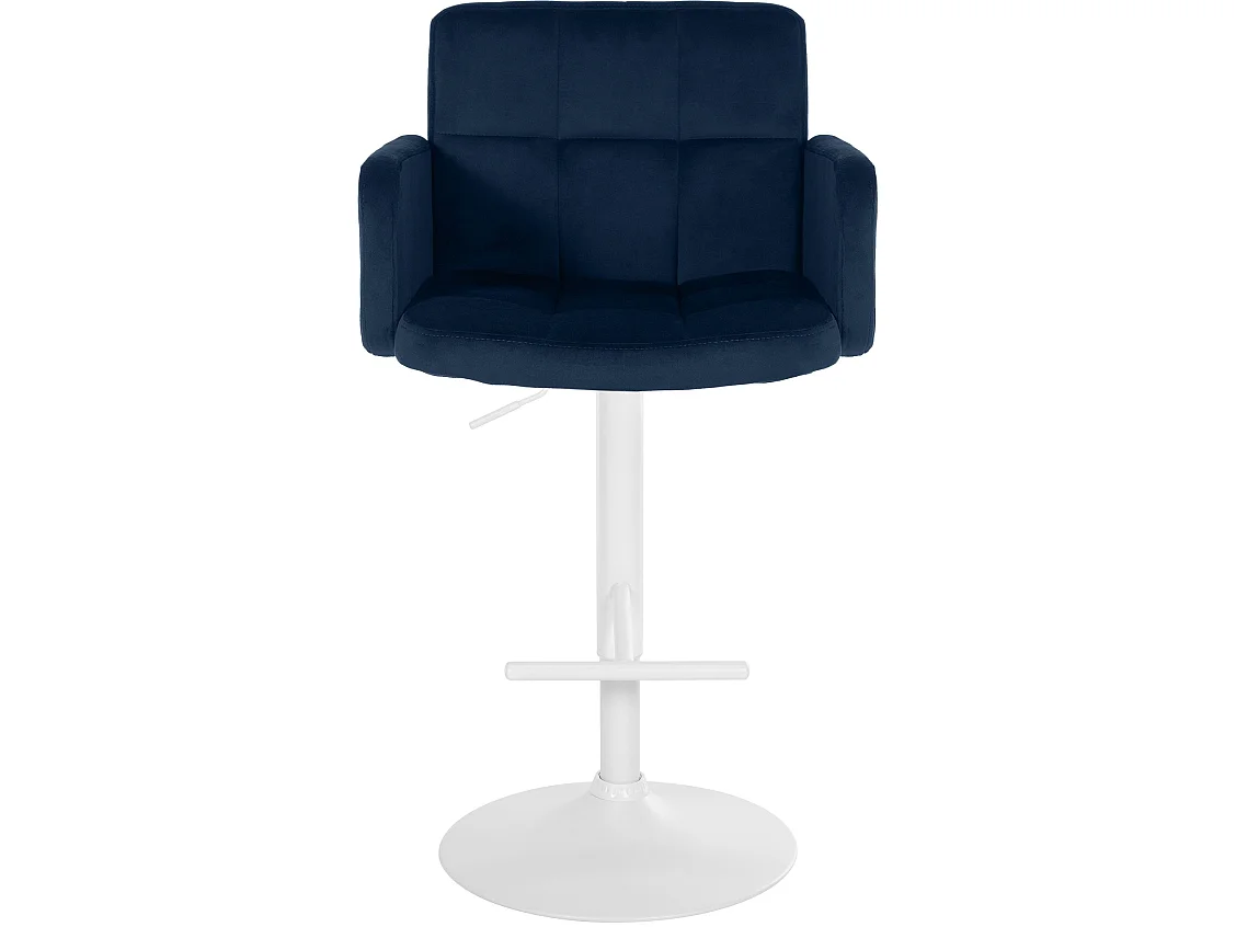 Tabouret de bar - Velours & Blanc - Bleu - Los Angeles