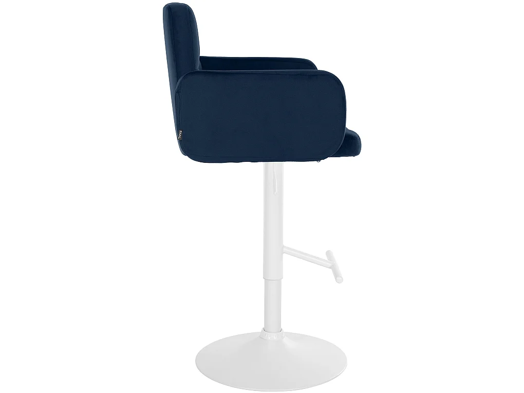 Tabouret de bar - Velours & Blanc - Bleu - Los Angeles