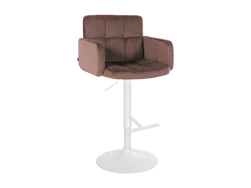 Tabouret de bar - Velours & Métal - Marron - Los Angeles