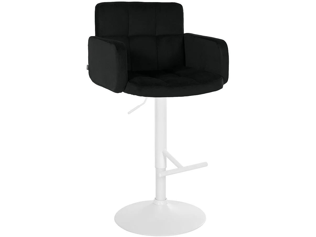 Tabouret de bar - Velours & Blanc - Noir - Los Angeles