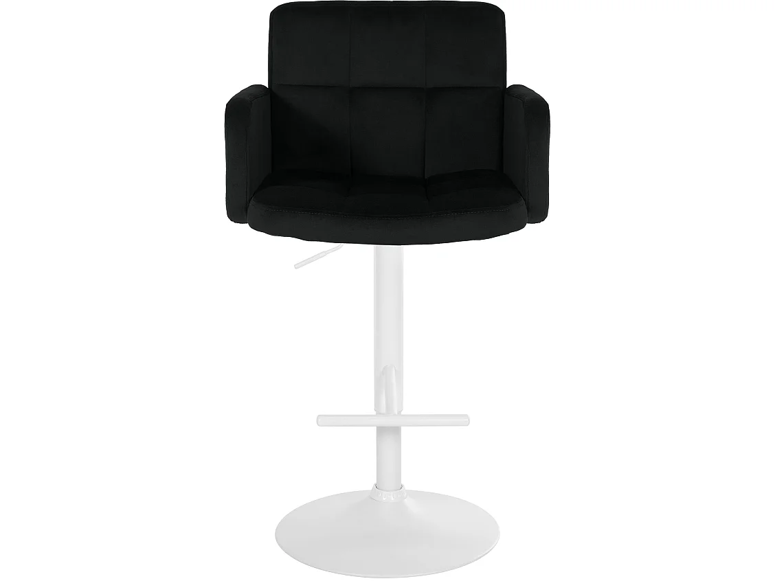 Tabouret de bar - Velours & Blanc - Noir - Los Angeles