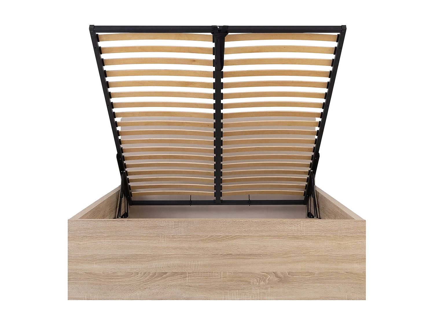 Edwin Bois Clair et Beige 140x200 bedstee met gestoffeerd hoofdbord en boxspring