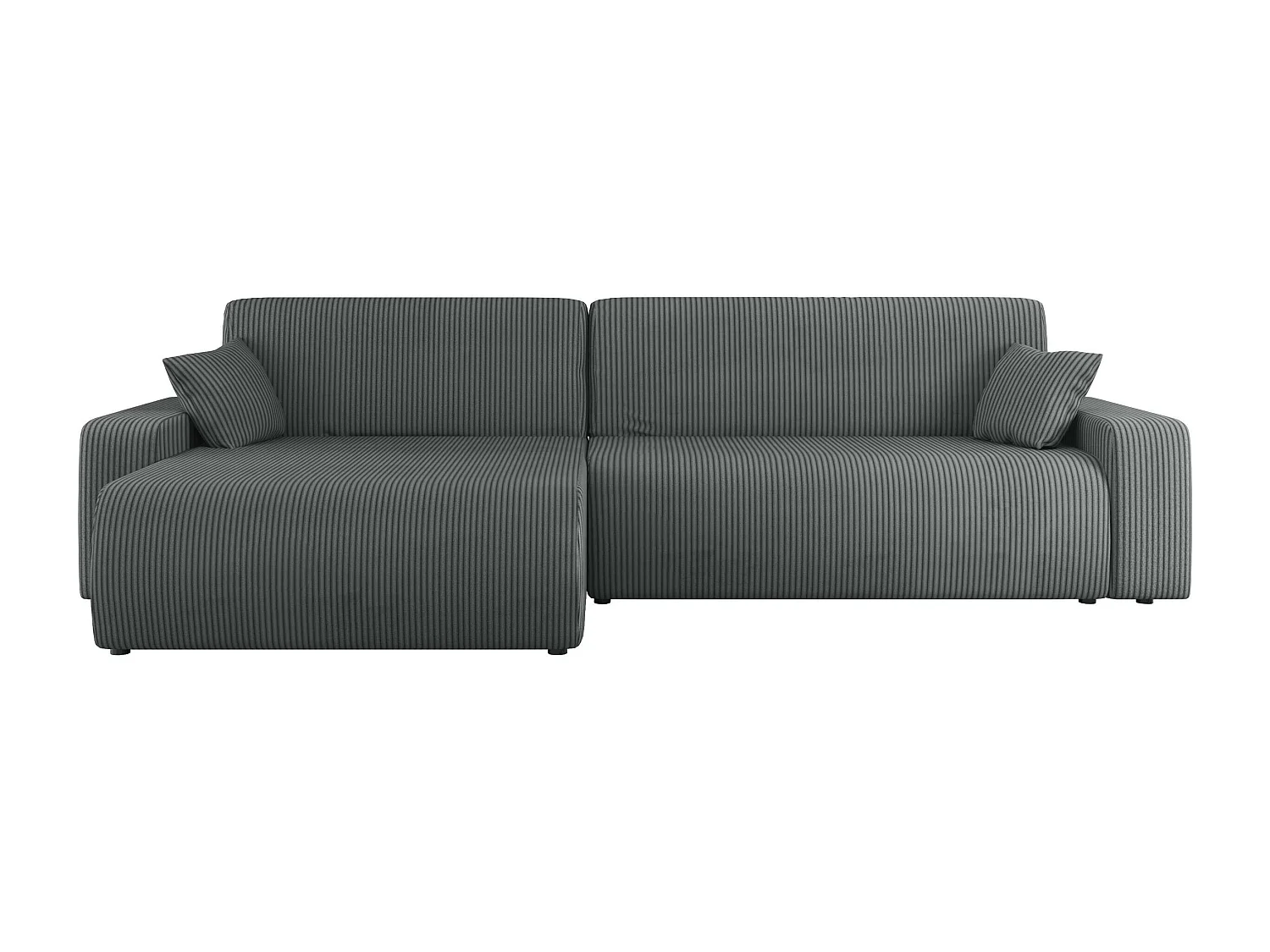 Canapé d'angle Shelton 108, Gris, Disponible, 274x145x82cm